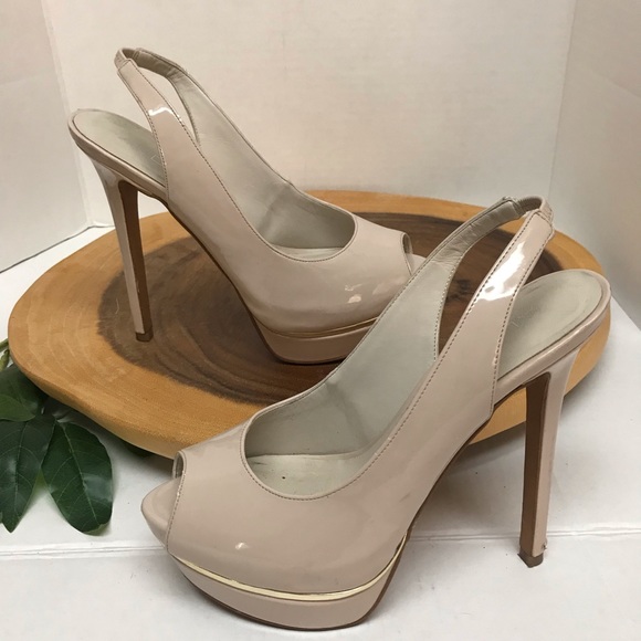 Aldo Nude Stiletto Heels Peep Toe Heels - Picture 1 of 9